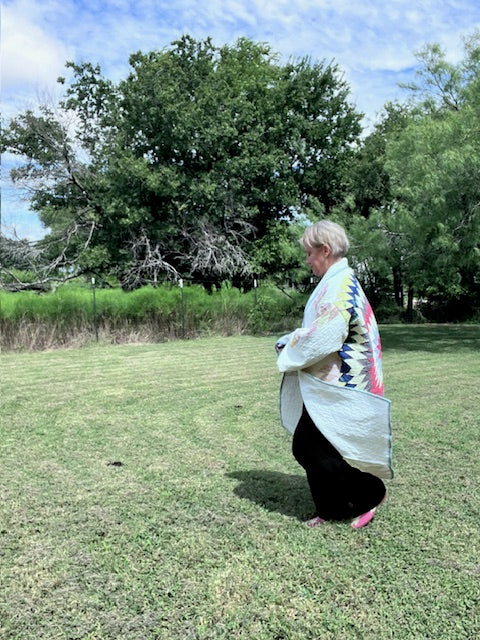 Glorious Lone Star Duster Quilt Jacket, Bold, Stunning, Vibrant - Eye-catching!
