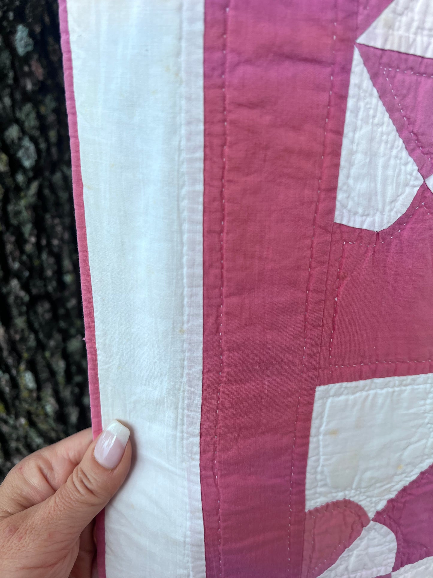 Dizzying, masterfully executed geometric puzzle Pinwheel/Windmill Vintage Quilt