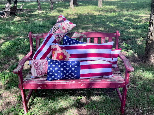 Americana Patriotic American Flag Cotton Pillows