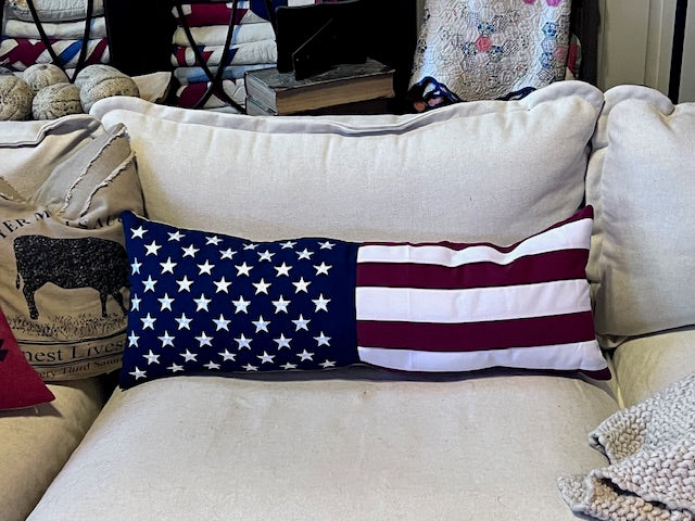 Americana Patriotic American Flag Cotton Pillows