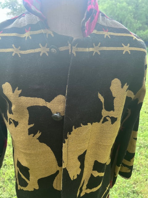 Super Fun Rodeo Cowboy Chore Coat, Quilt Coat, Quilt Jacket