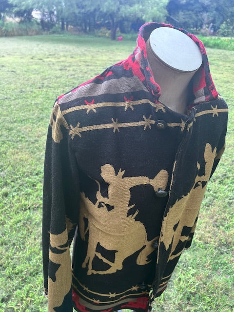 Super Fun Rodeo Cowboy Chore Coat, Quilt Coat, Quilt Jacket