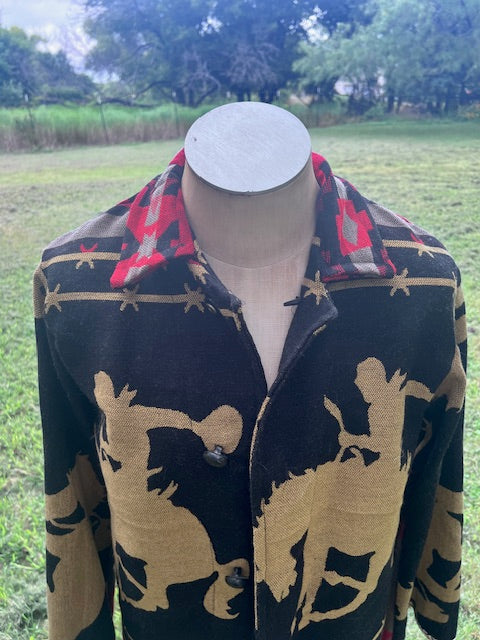 Super Fun Rodeo Cowboy Chore Coat, Quilt Coat, Quilt Jacket