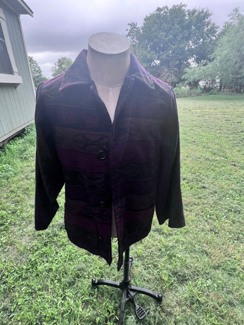 Rich Romantic Chore Style Blanket or Quilt Coat Jacket