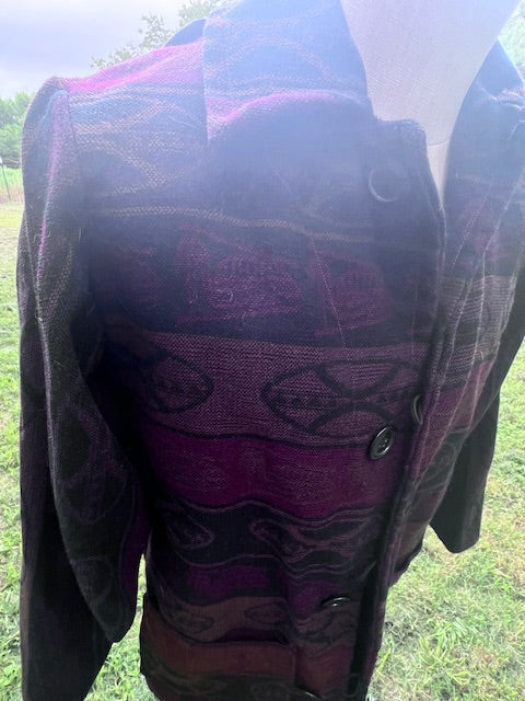 Rich Romantic Chore Style Blanket or Quilt Coat Jacket