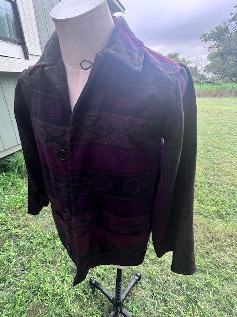 Rich Romantic Chore Style Blanket or Quilt Coat Jacket