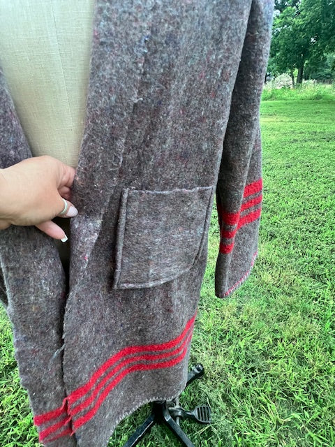 Classic Quilt Jacket Coat Long Duster, Blanket Jacket