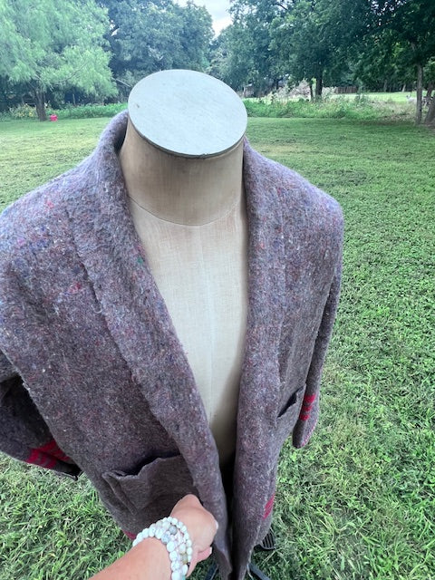 Classic Quilt Jacket Coat Long Duster, Blanket Jacket