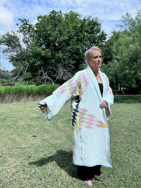 Glorious Lone Star Duster Quilt Jacket, Bold, Stunning, Vibrant - Eye-catching!