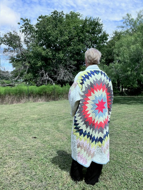 Glorious Lone Star Duster Quilt Jacket, Bold, Stunning, Vibrant - Eye-catching!