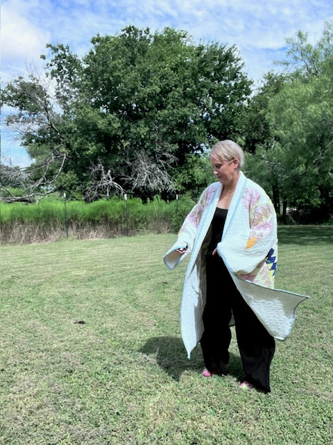 Glorious Lone Star Duster Quilt Jacket, Bold, Stunning, Vibrant - Eye-catching!