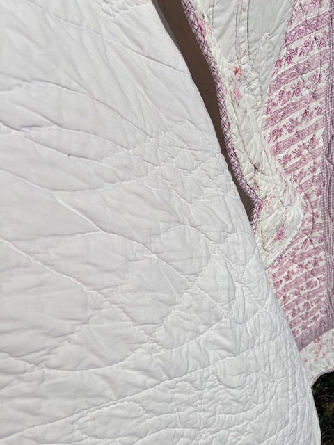 Racheal Ashwell Shabby Chic Red Ticking Toile Roses Quilt