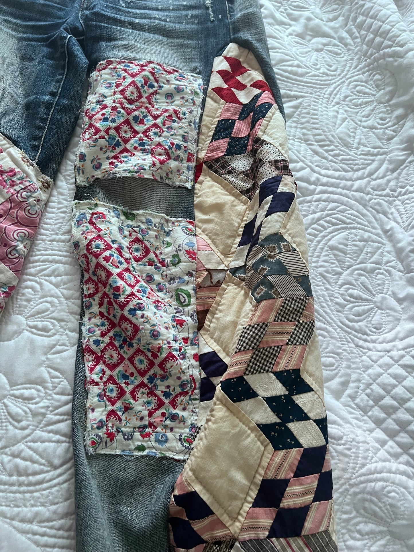 Super Chic ~Free People Inspired~ Patchwork Barrel Quilt Jeans - Your Jeans, My Artistry!