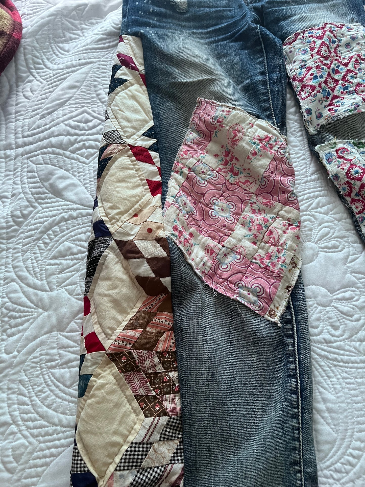 Super Chic ~Free People Inspired~ Patchwork Barrel Quilt Jeans - Your Jeans, My Artistry!
