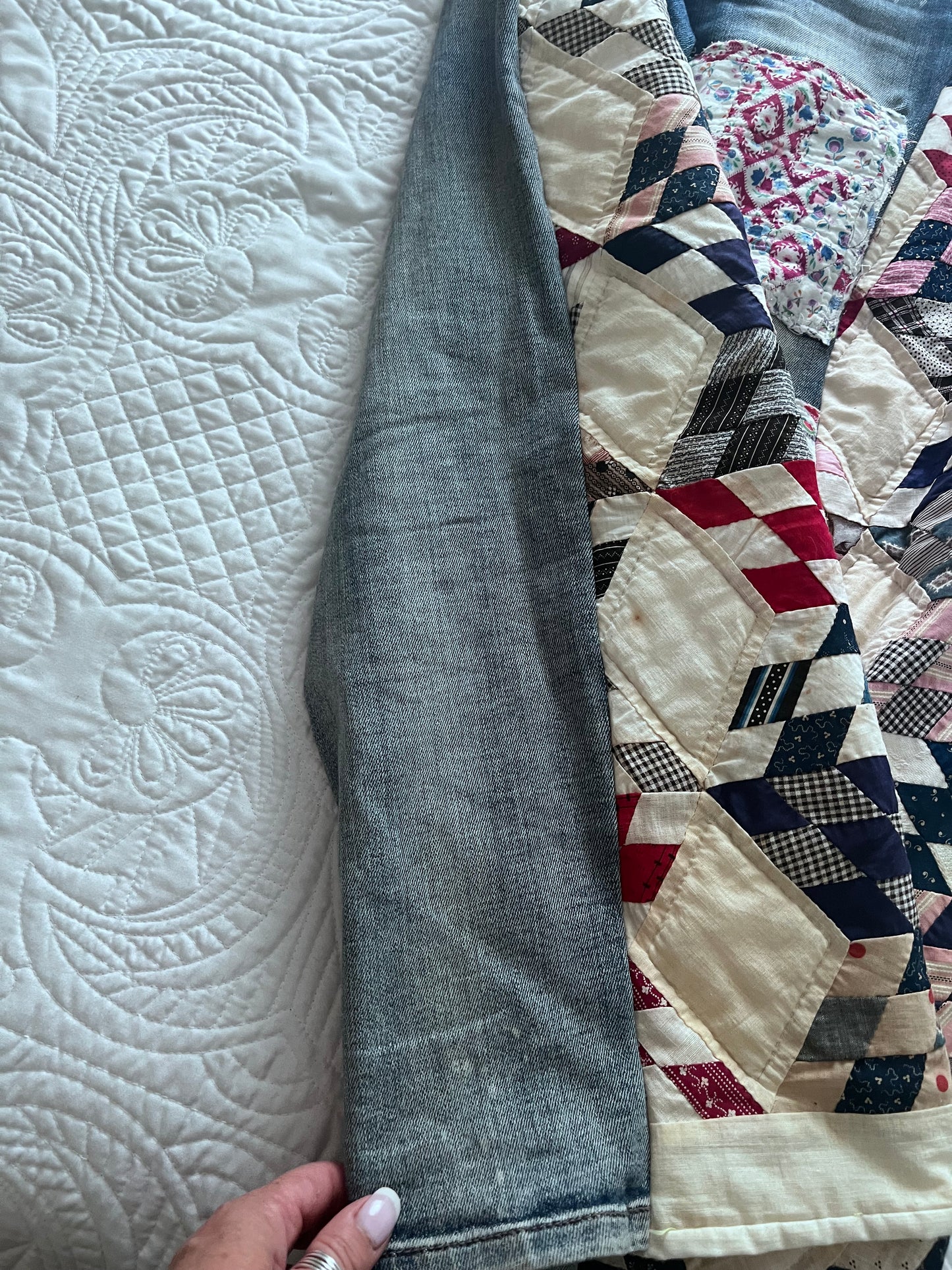 Super Chic ~Free People Inspired~ Patchwork Barrel Quilt Jeans - Your Jeans, My Artistry!