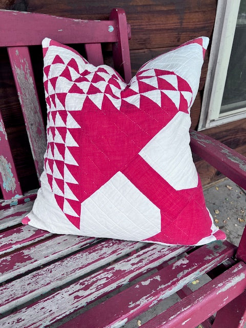 Gorgeous Red & White Tree of Life Hand-Stitched Pillows