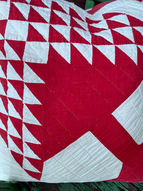 Gorgeous Red & White Tree of Life Hand-Stitched Pillows