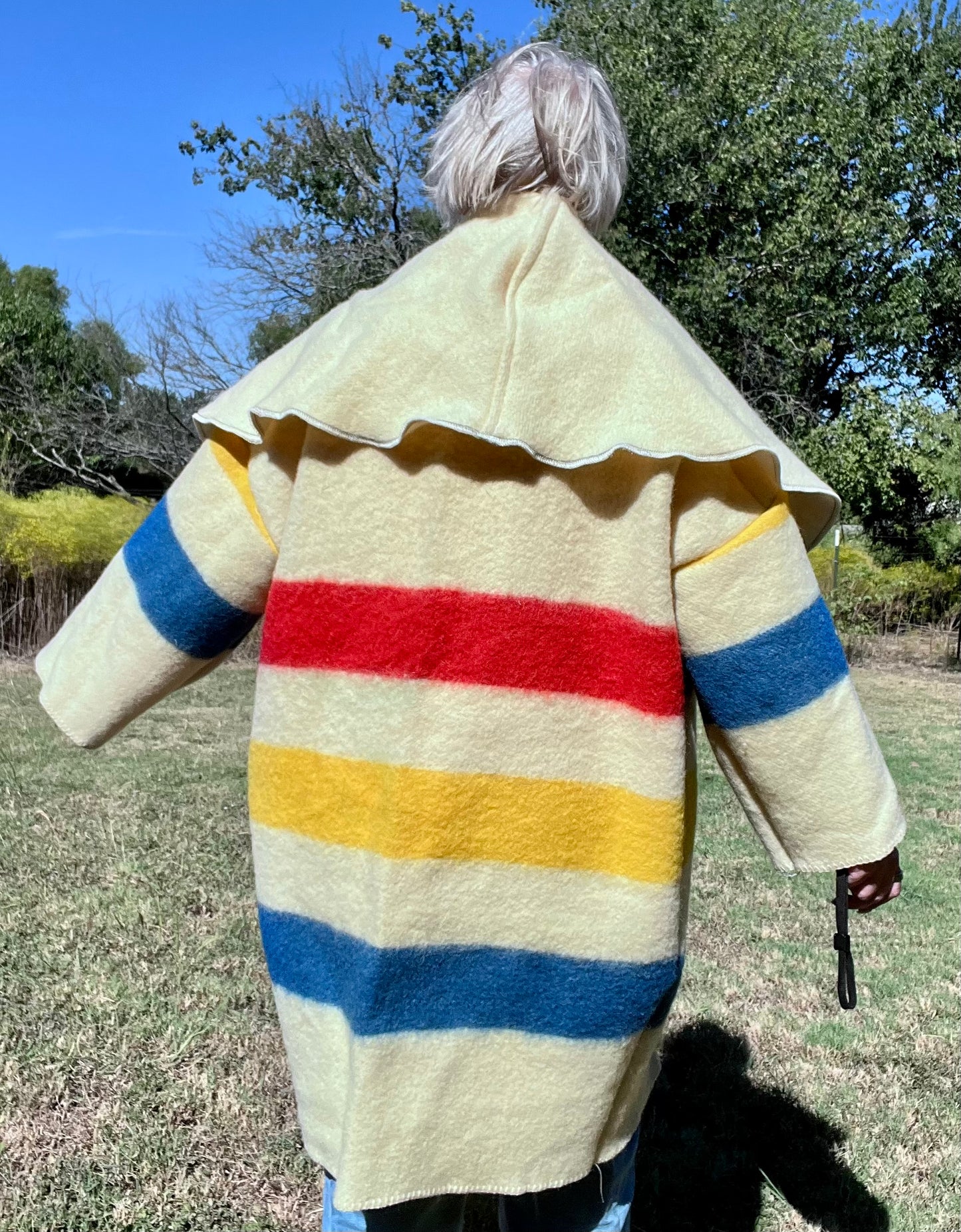 The Gathering Jacket - Vintage Hudson Bay Style Oversized Blanket Jacket