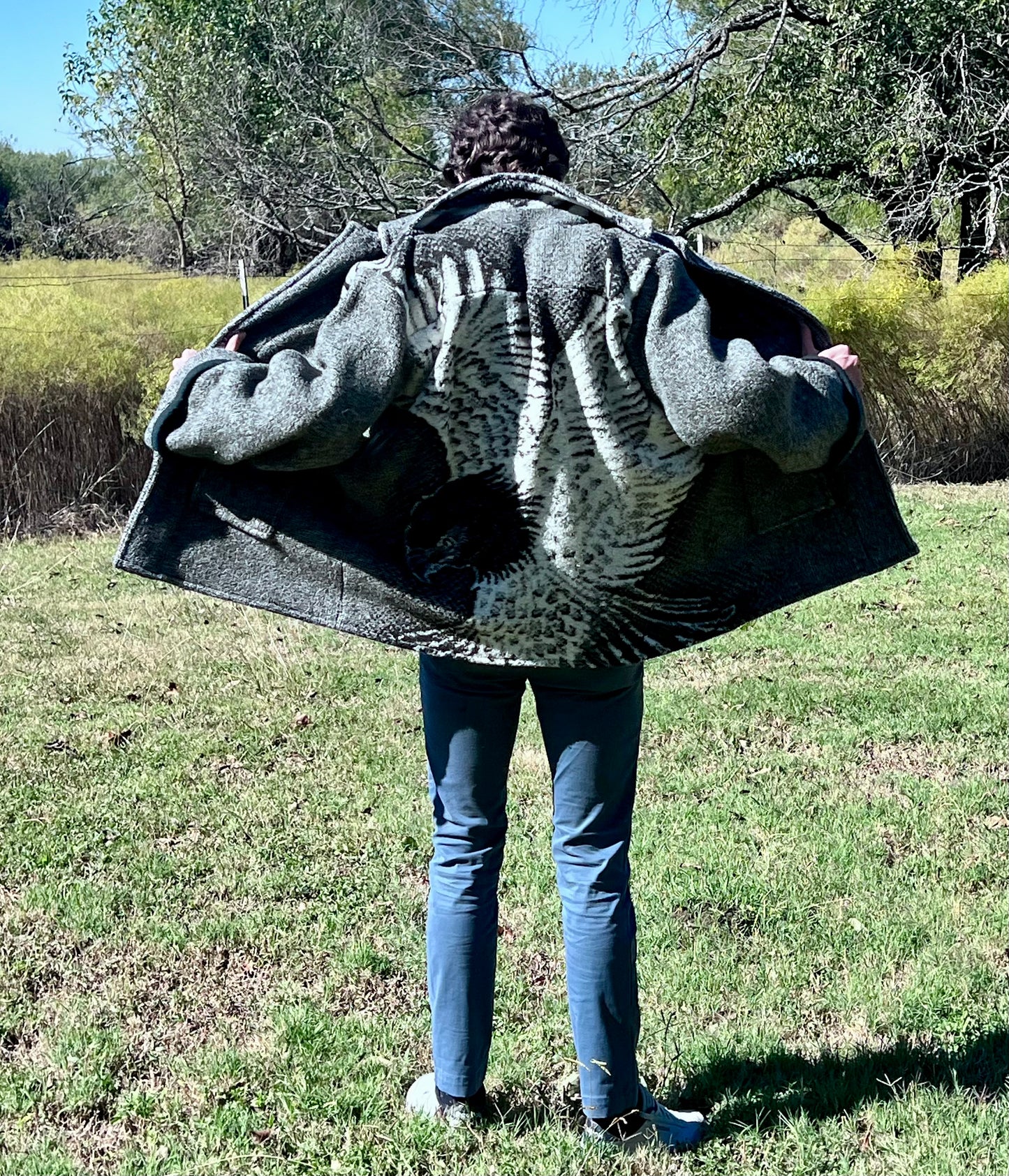 Vintage *Eagle* Flannel Blanket Jacket, Warm and Unisex Styling