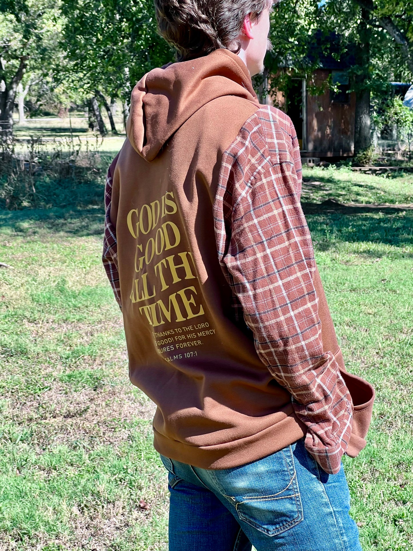 Faith Collection - In Stock - God is Good All the Time! Upcycled Sweatshirt