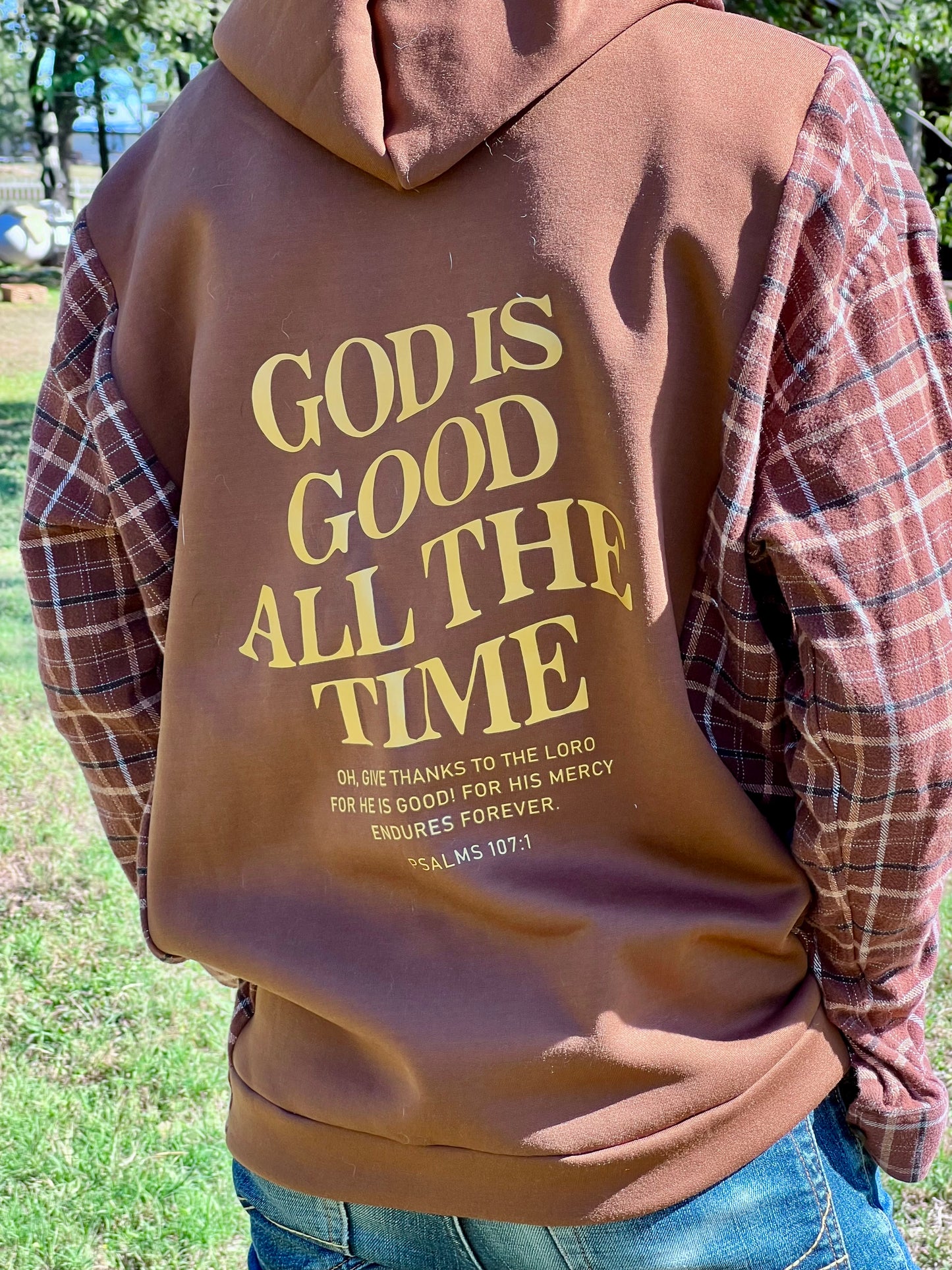 Faith Collection - In Stock - God is Good All the Time! Upcycled Sweatshirt