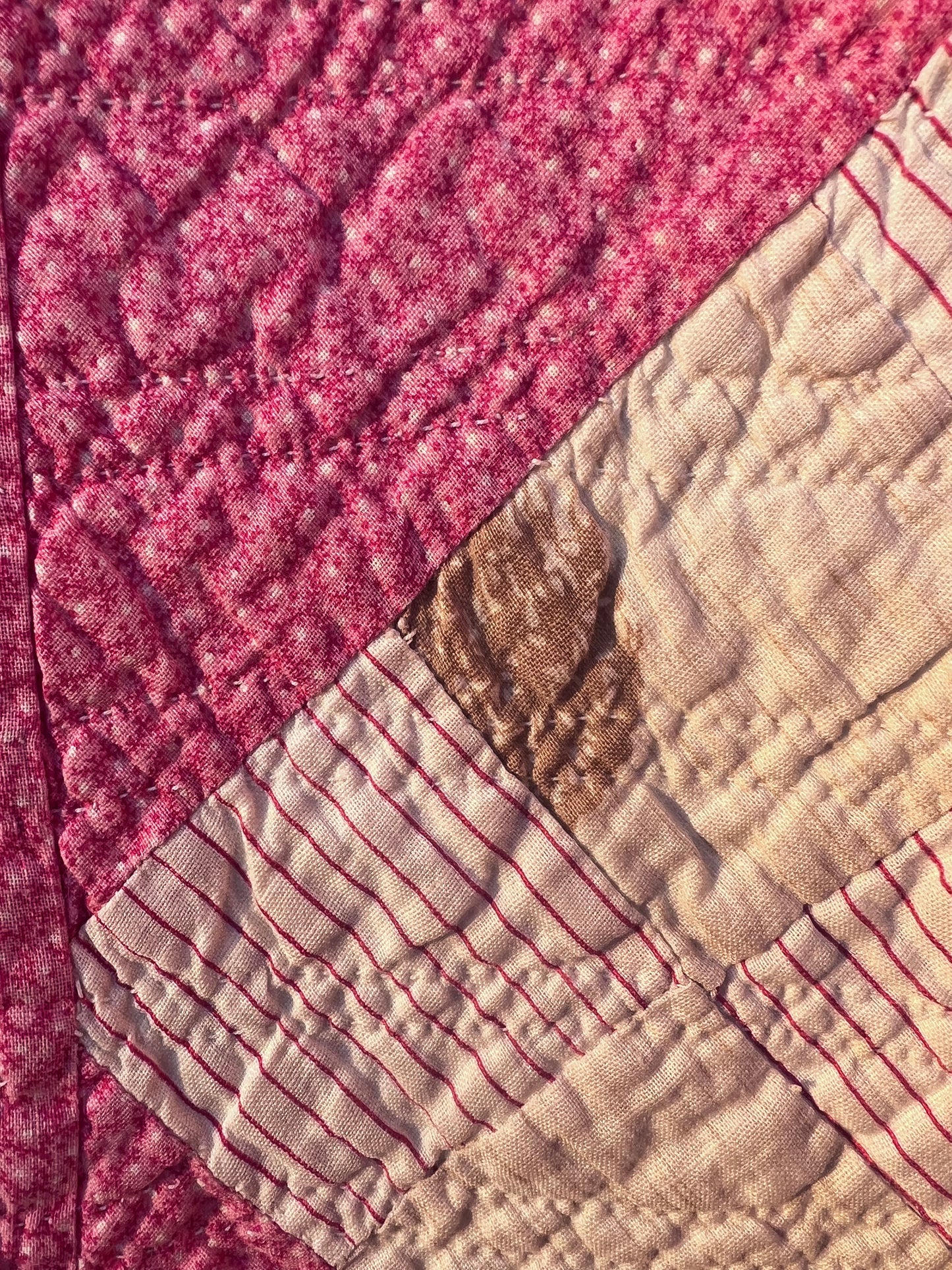 Super sweet, thin, soft & flowing 9 Patch Patchwork Vintage Quilt