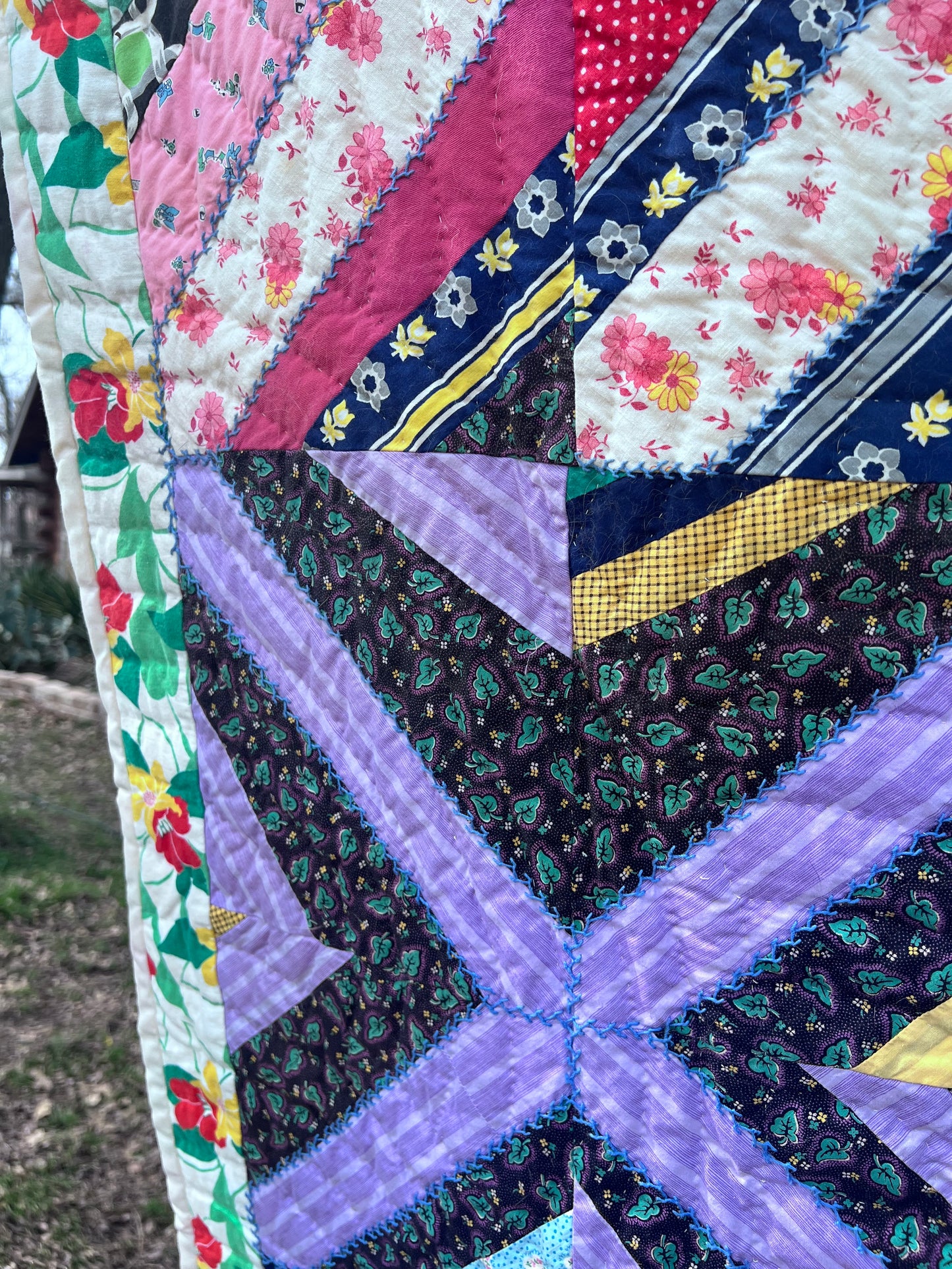 Getting your groove in with this unusual strappy quilt.