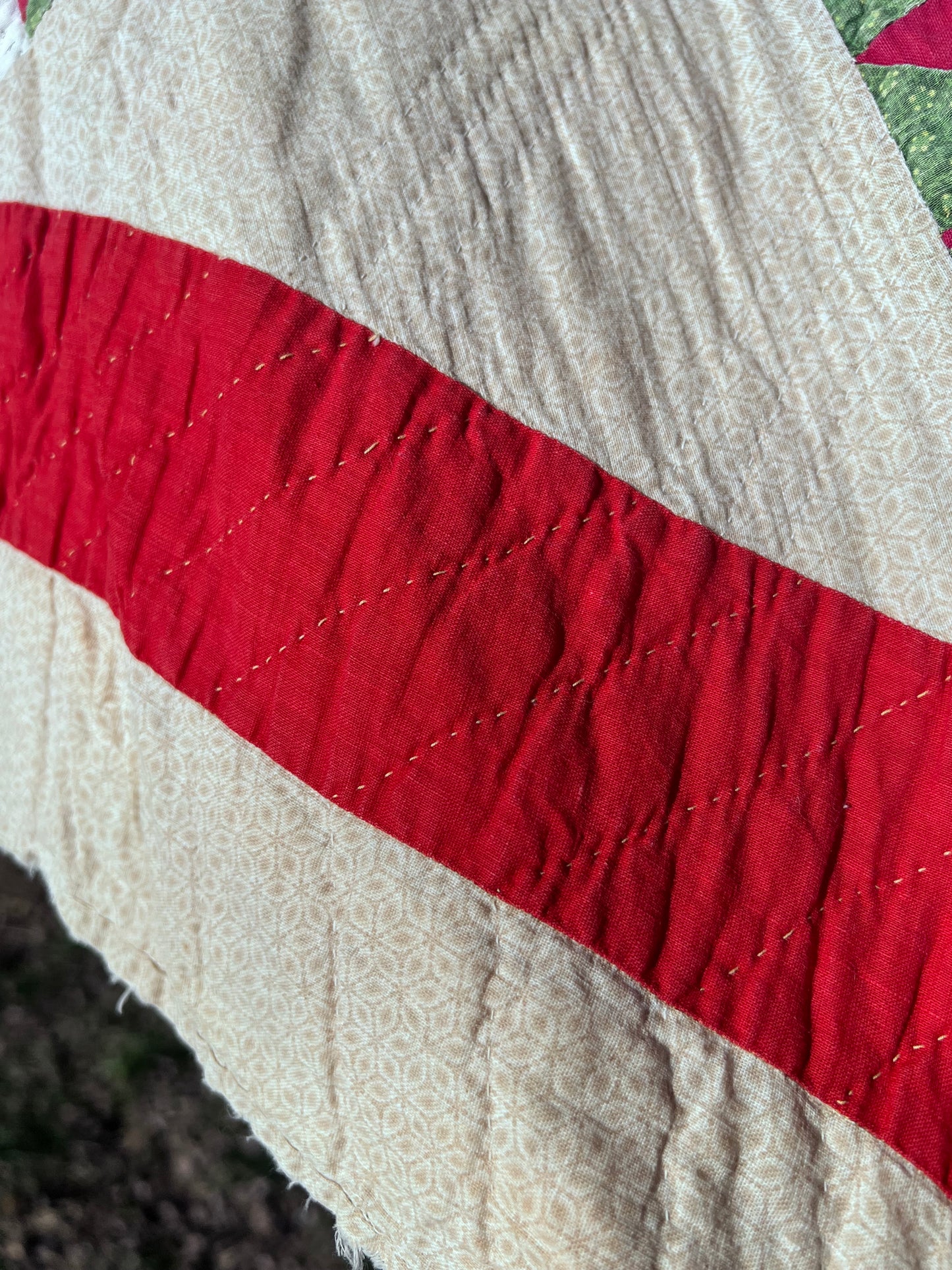 Glorious Triangles Dancing Across this Antique Vintage Quilt