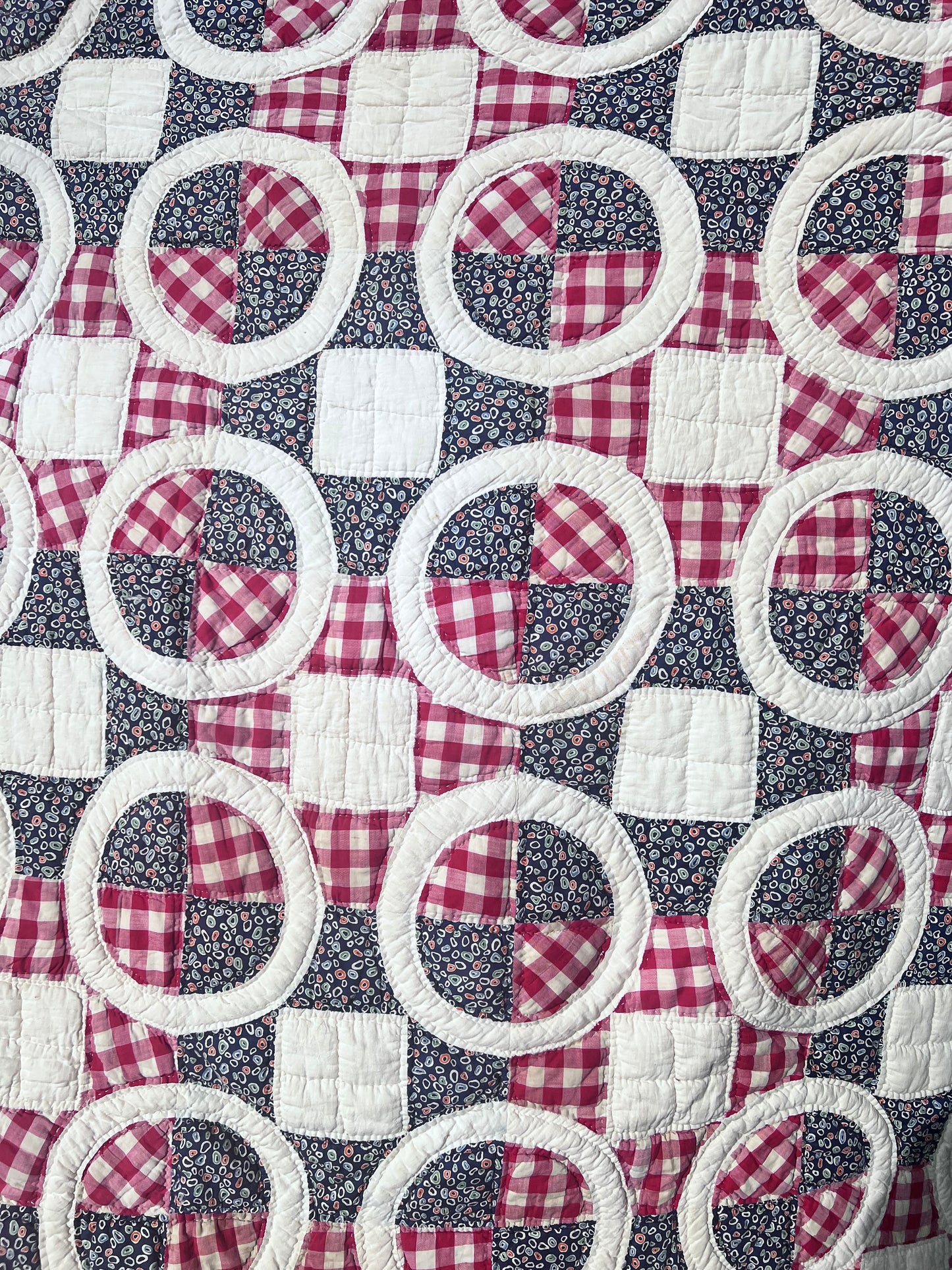 Red, White & Blue Circle Farmhouse Quilt
