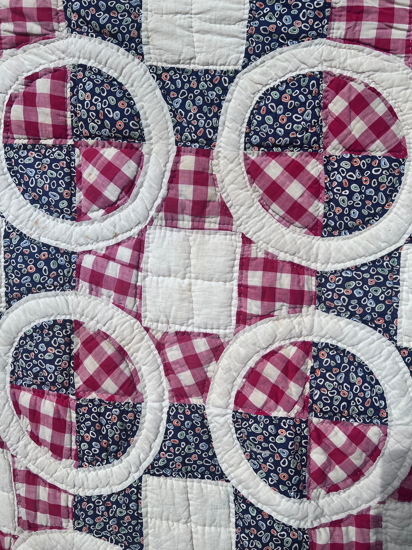 Red, White & Blue Circle Farmhouse Quilt