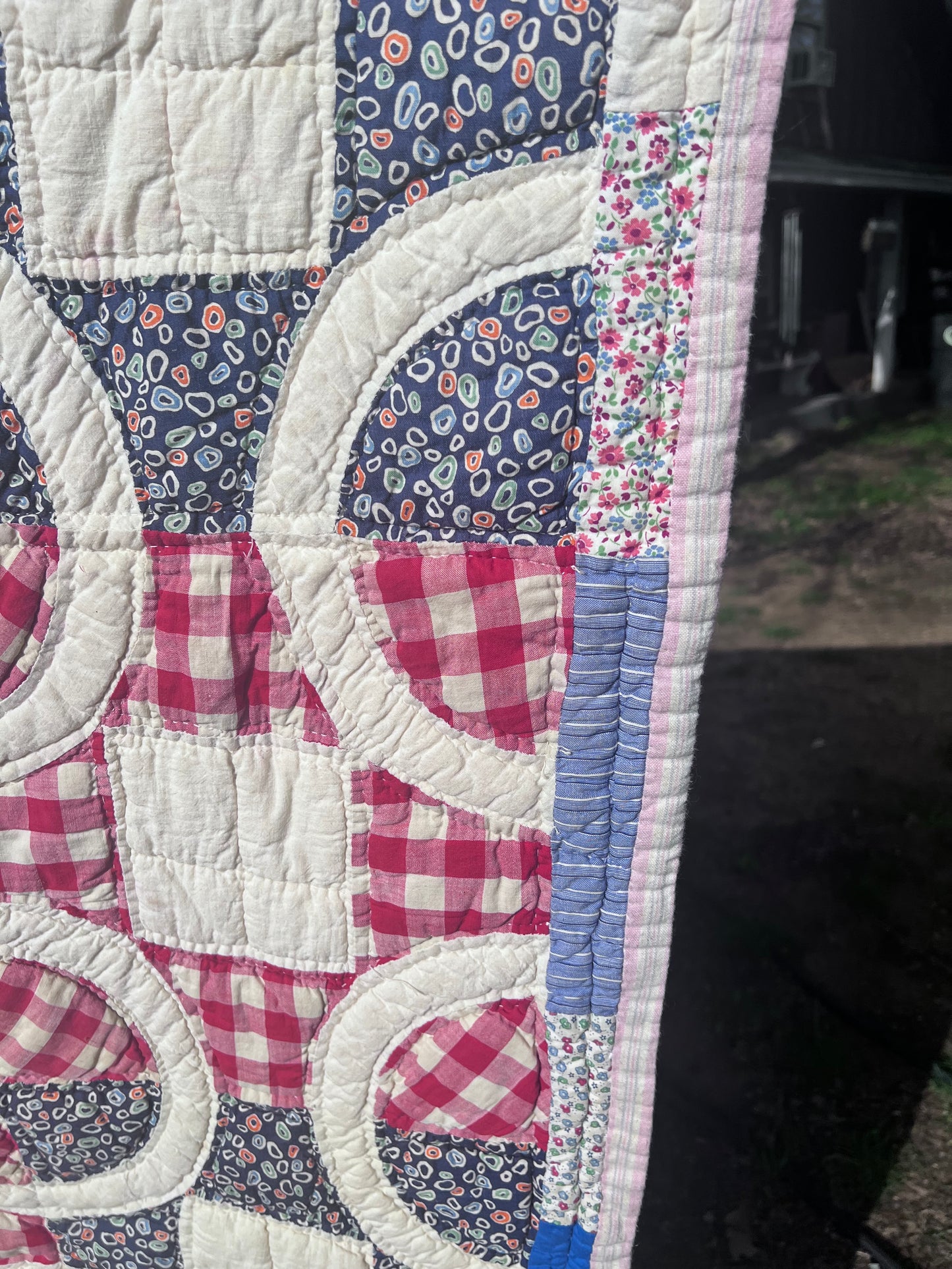 Red, White & Blue Circle Farmhouse Quilt
