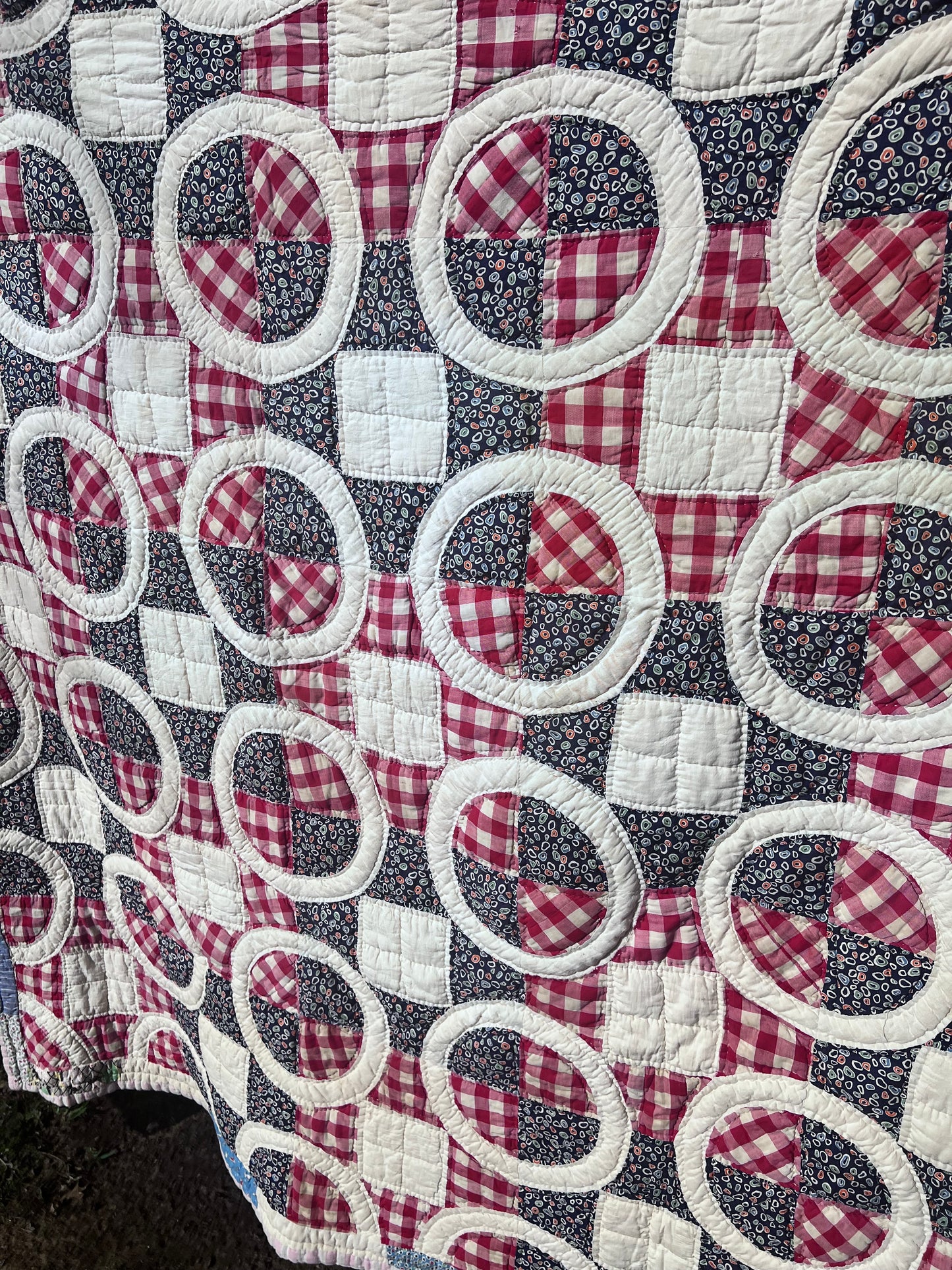 Red, White & Blue Circle Farmhouse Quilt
