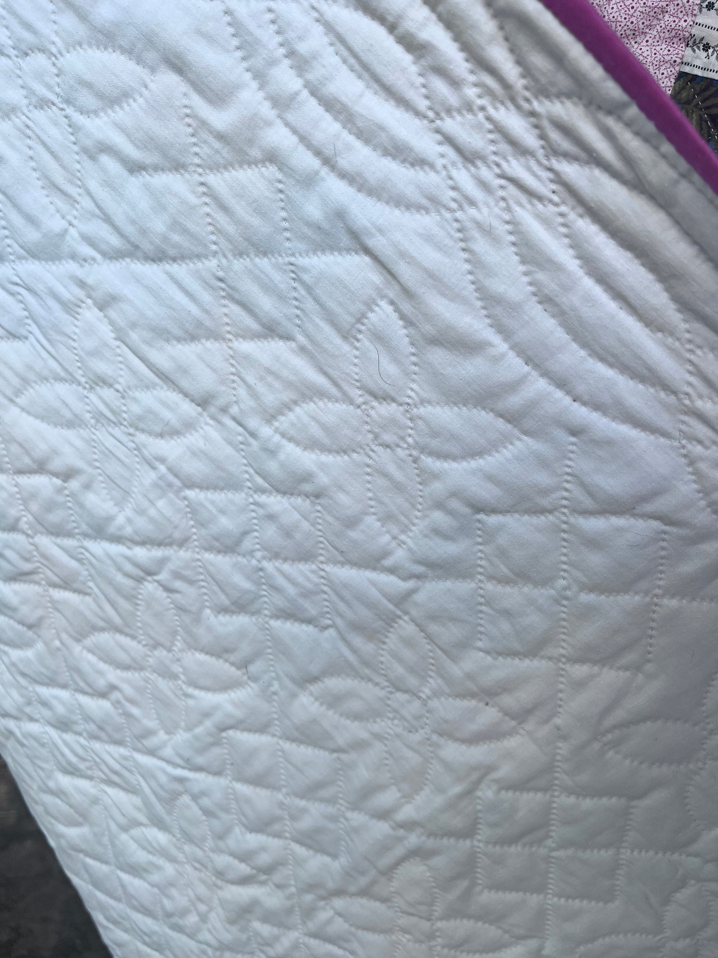 A simple yet memorizing patchwork postage stamp Vintage Quilt