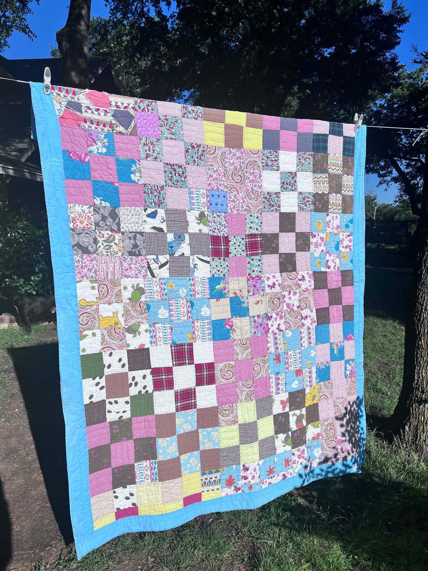 A classic Nine-Patch quilt, which is one of the most fundamental and versatile patterns as a cutter/crafter