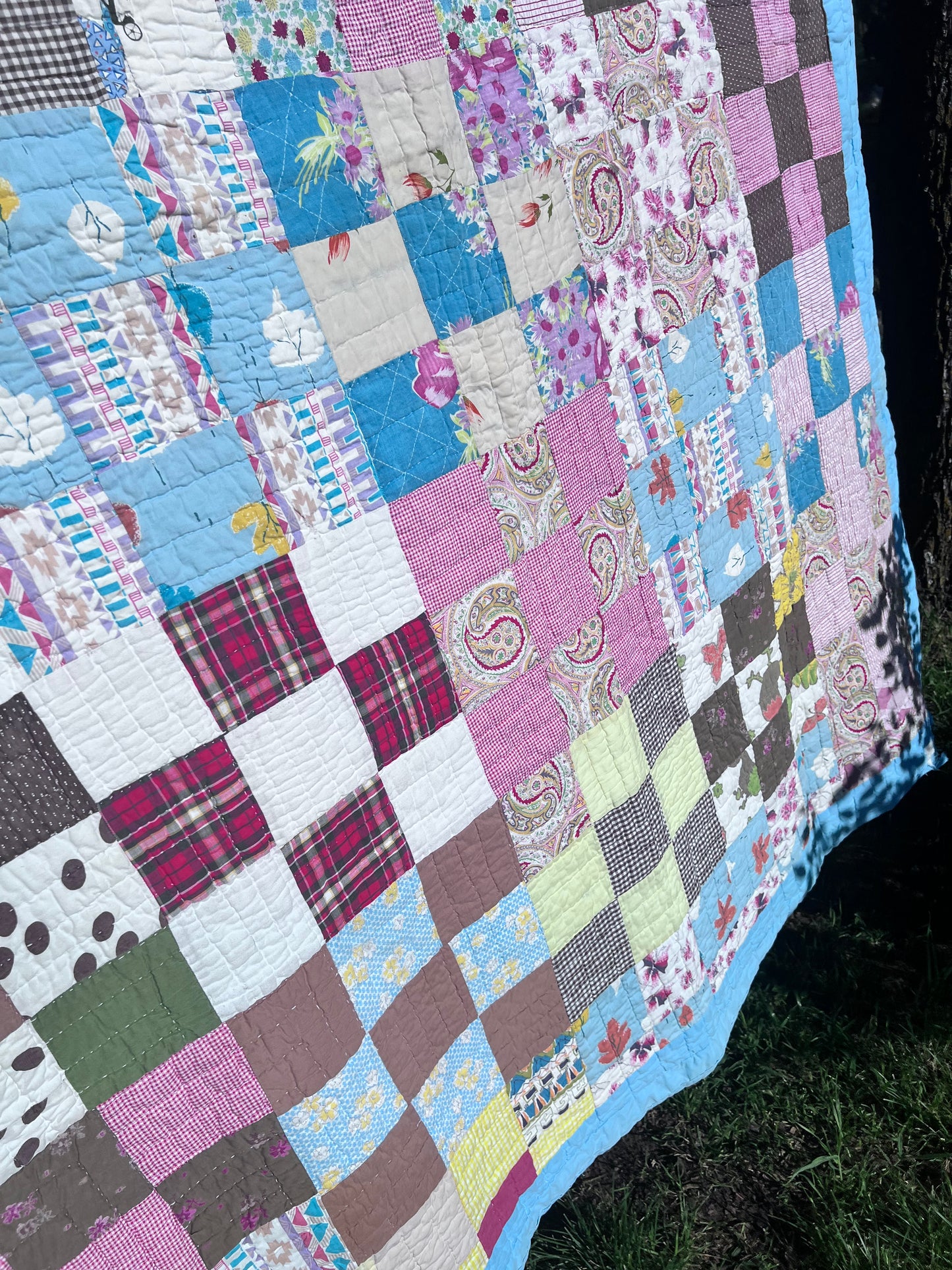 A classic Nine-Patch quilt, which is one of the most fundamental and versatile patterns as a cutter/crafter