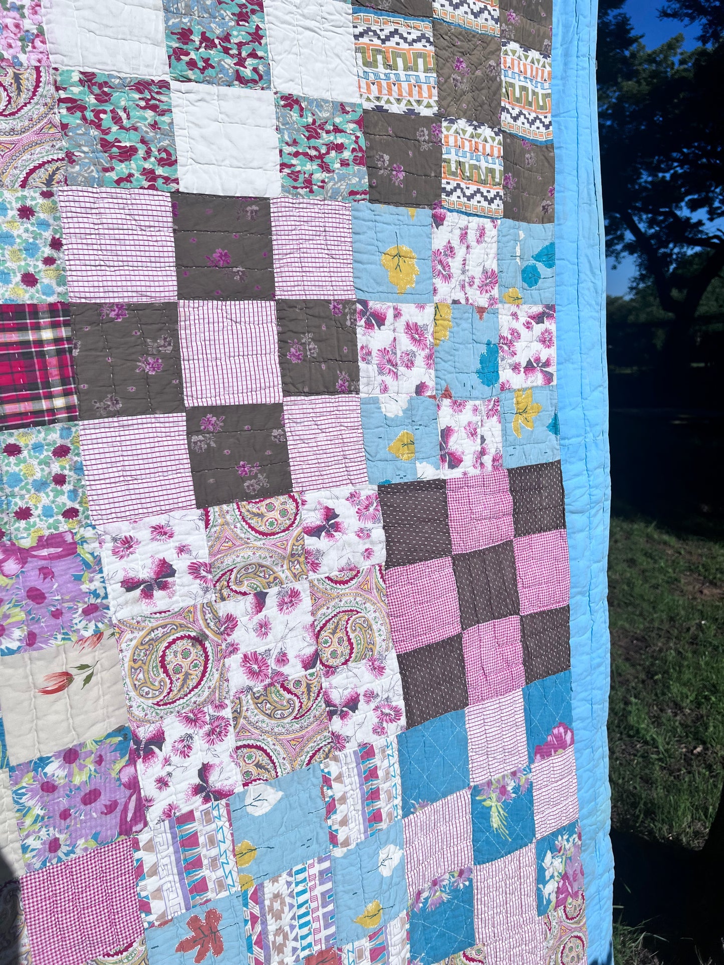 A classic Nine-Patch quilt, which is one of the most fundamental and versatile patterns as a cutter/crafter