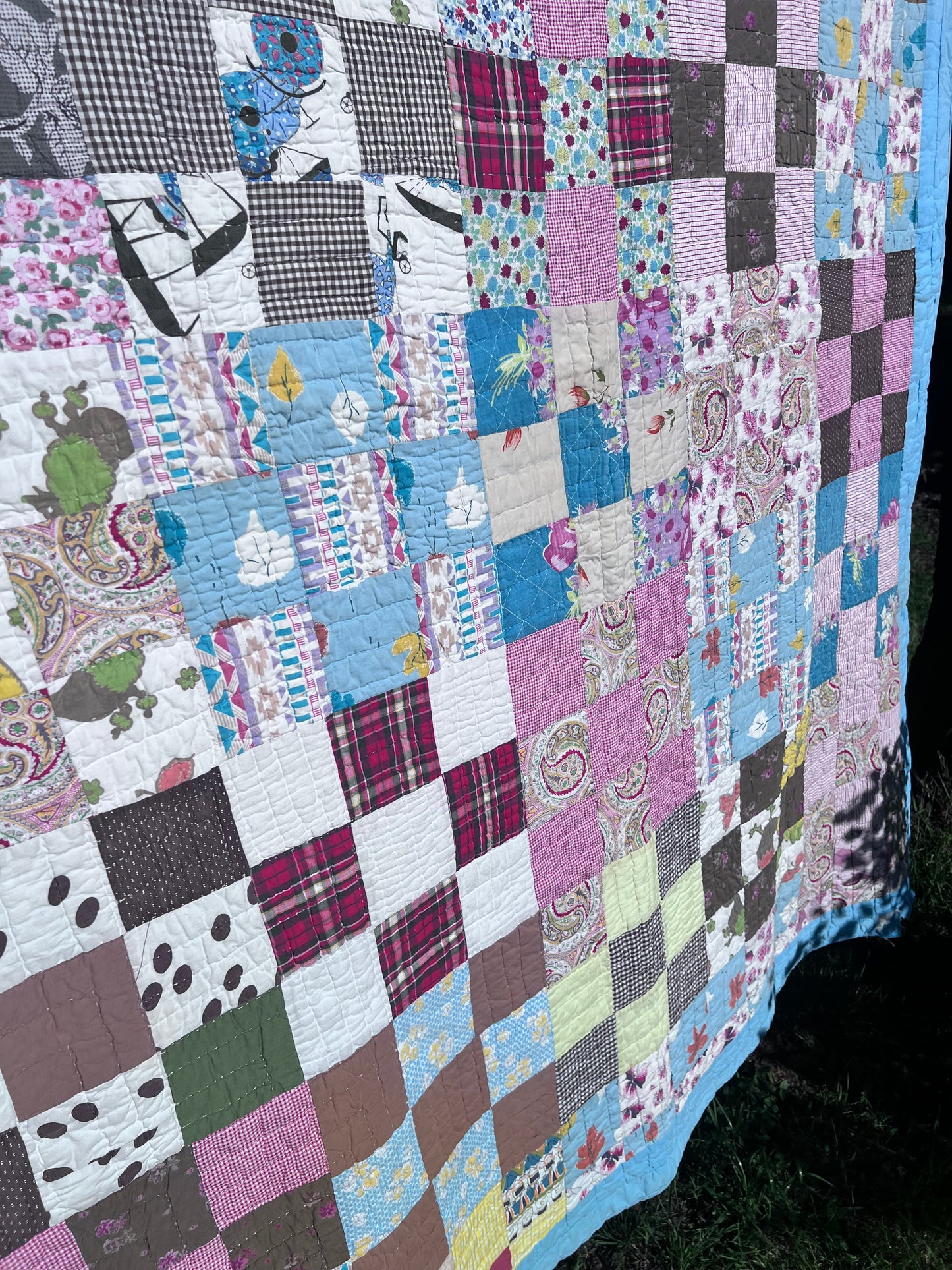 A classic Nine-Patch quilt, which is one of the most fundamental and versatile patterns as a cutter/crafter