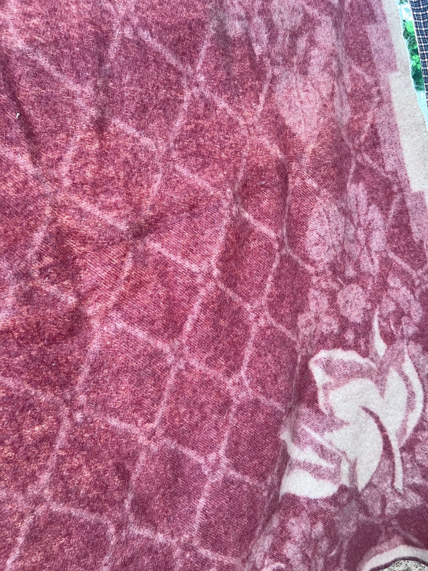 Vintage All-Wool Famous Holland Tulip Trade Blanket by Orr Felt & Blanket Co. GORGEOUS!