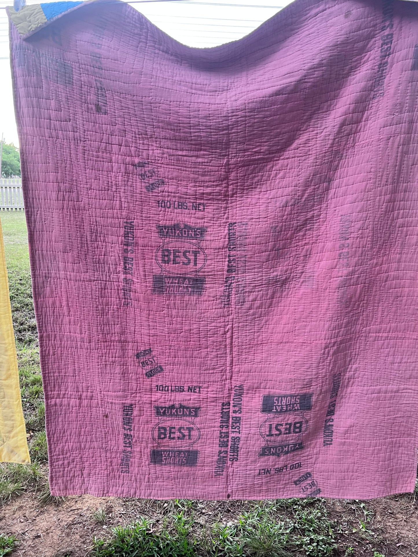 Iconic Vintage Bowtie Quilt in R,W & B while integrating a feedsack backing - Gorgeous!