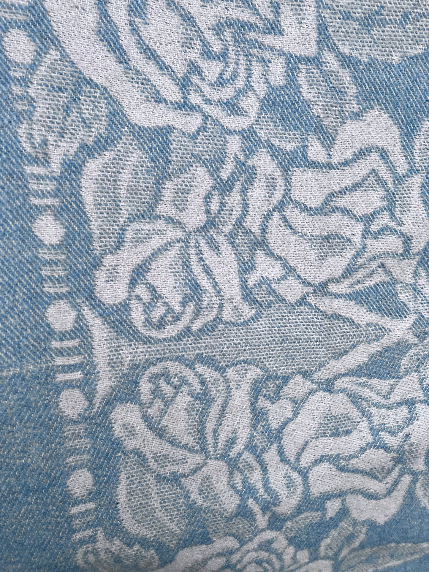 Romantic and Beautiful Mid-Century Golden Dawn All Wool Reversible Blanket