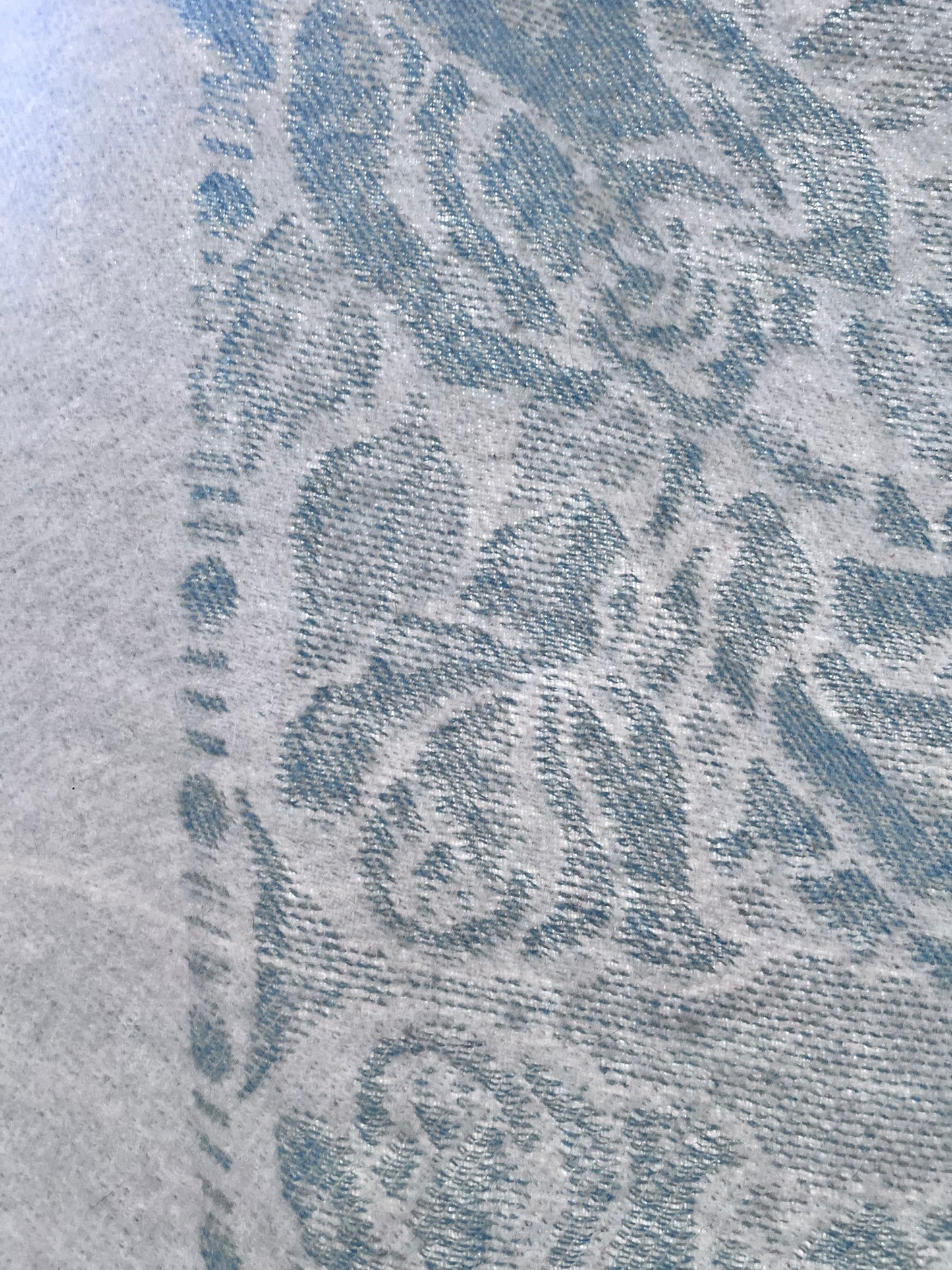 Romantic and Beautiful Mid-Century Golden Dawn All Wool Reversible Blanket