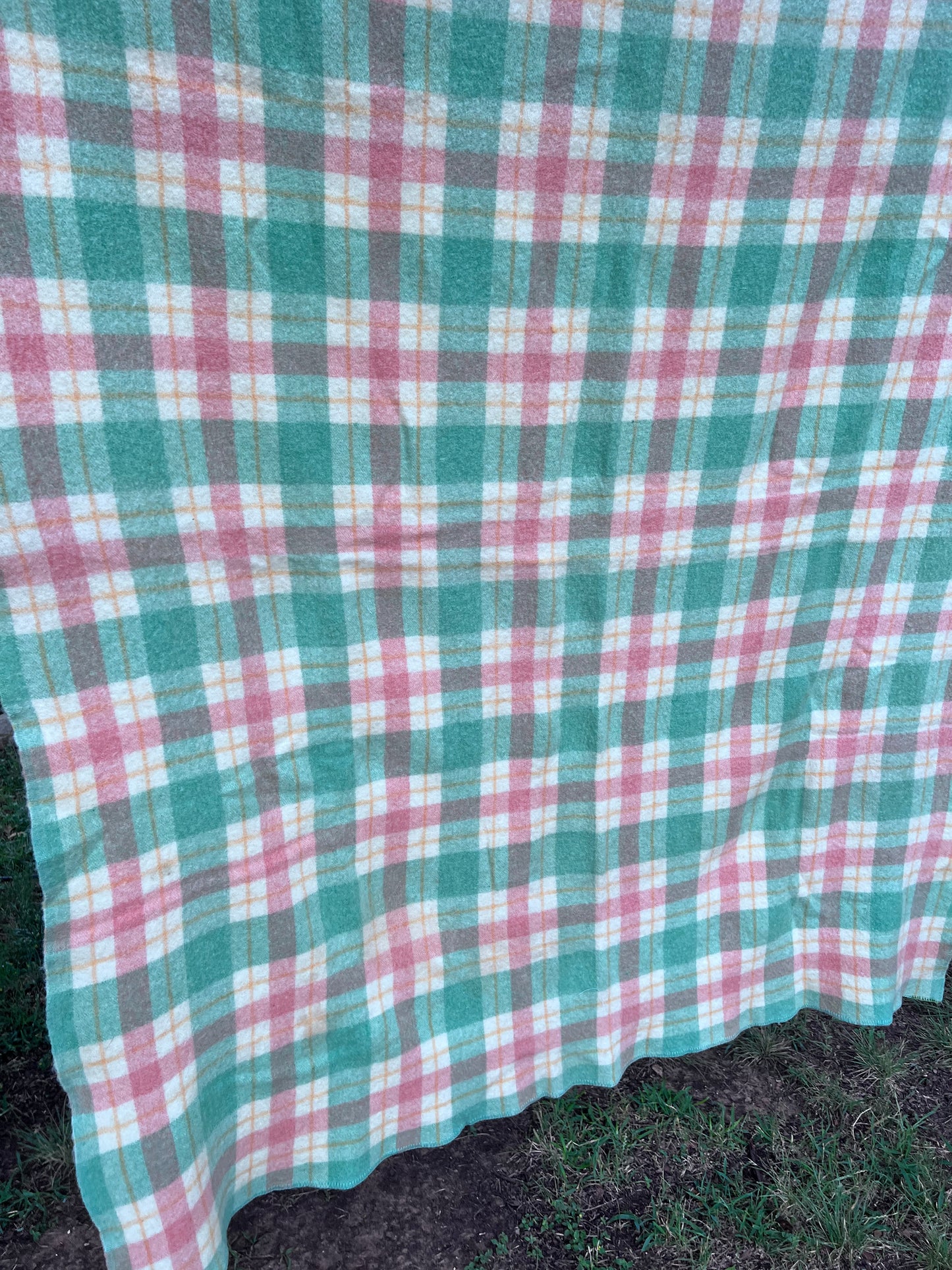 Ayers Pure Wool Vintage All Wool Blanket - gorgeous piece of mid-century Canadian textile history