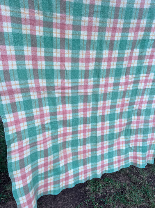 Ayers Pure Wool Vintage All Wool Blanket - gorgeous piece of mid-century Canadian textile history