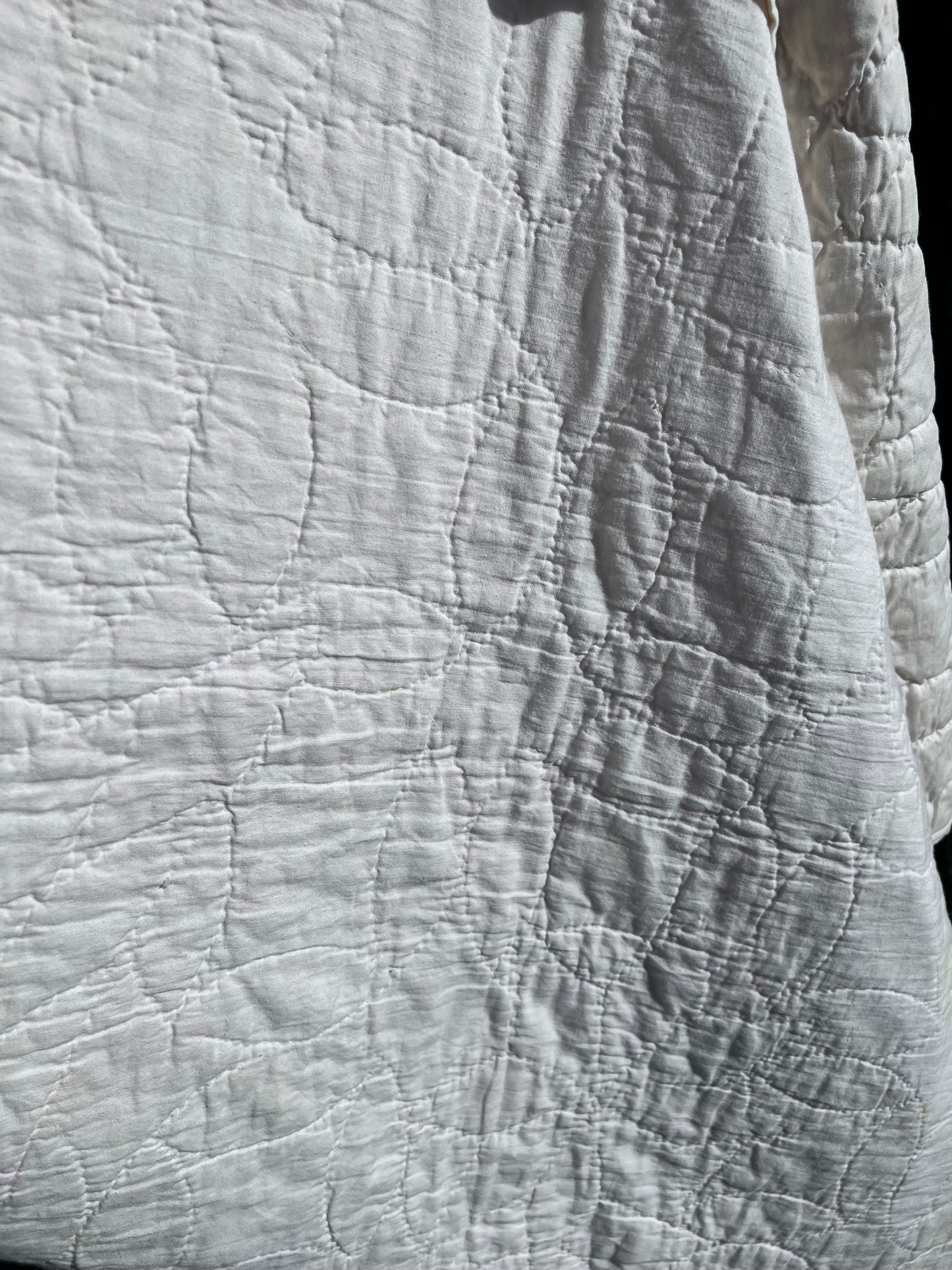 Pristine Excellent Feedsack Scrappy Lone Star Vintage Quilt