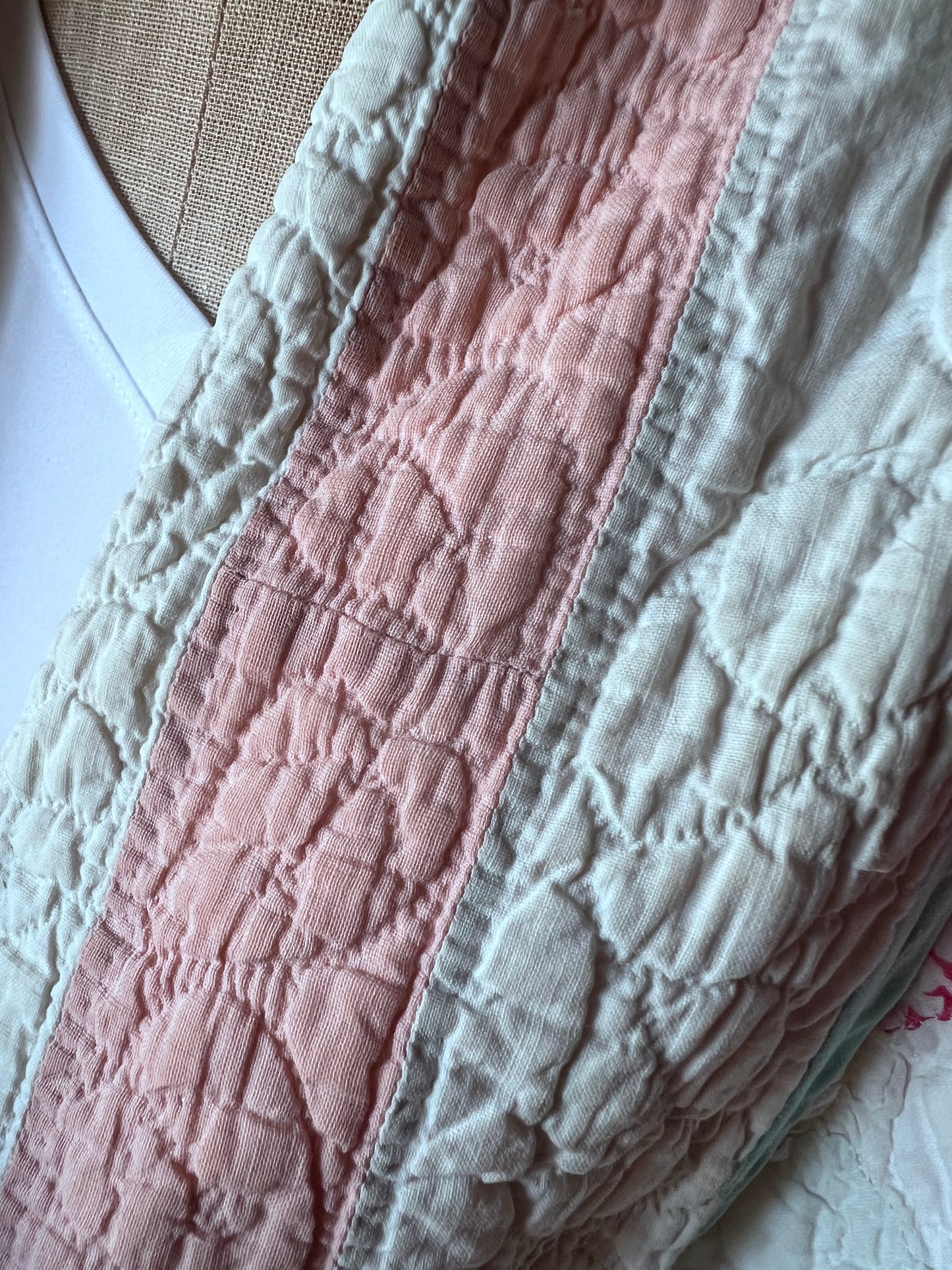 Grandmother's Flower Garden Glorious Quilt Jacket in our Lucy Design