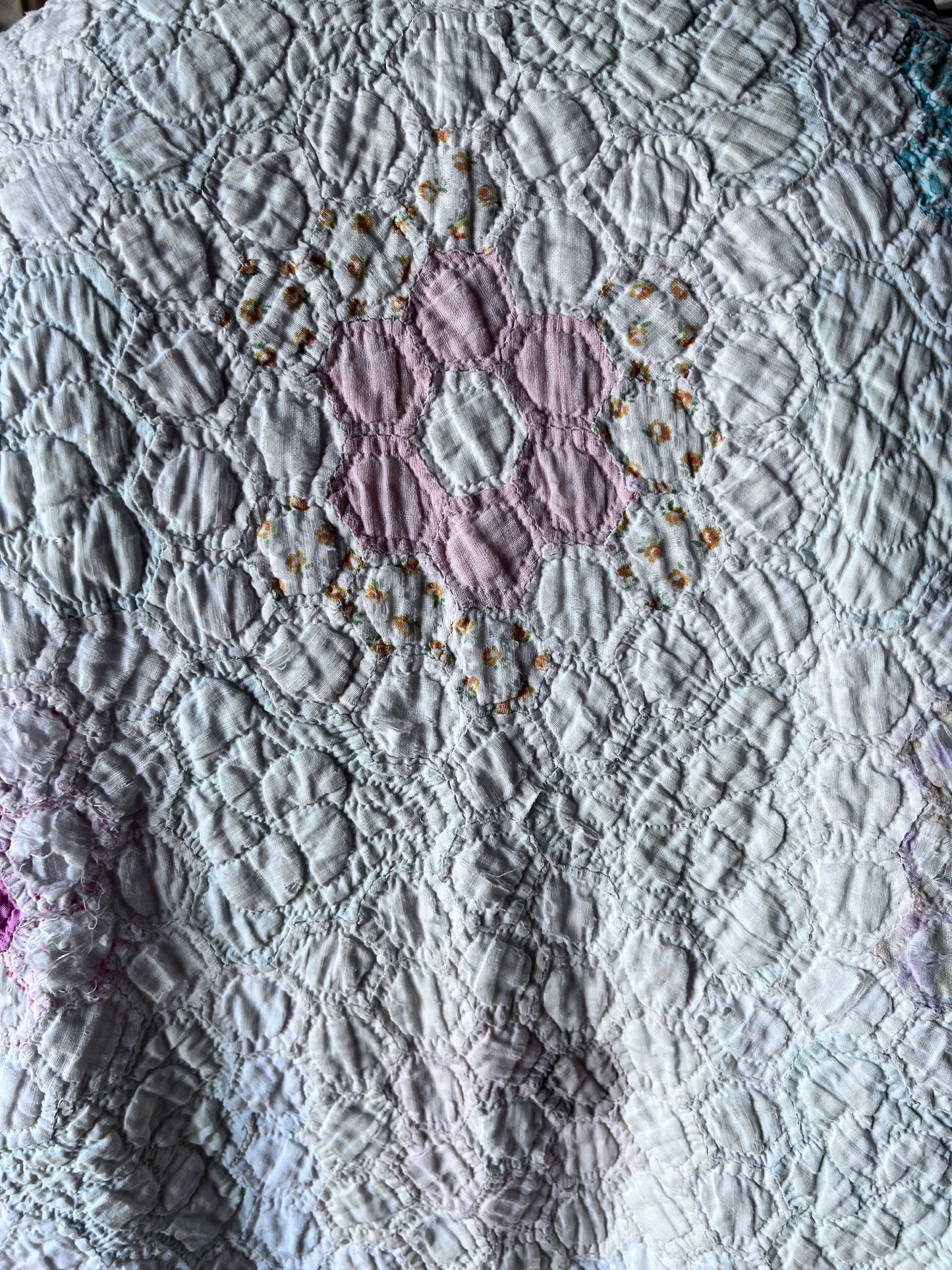 Grandmother's Flower Garden Glorious Quilt Jacket in our Lucy Design