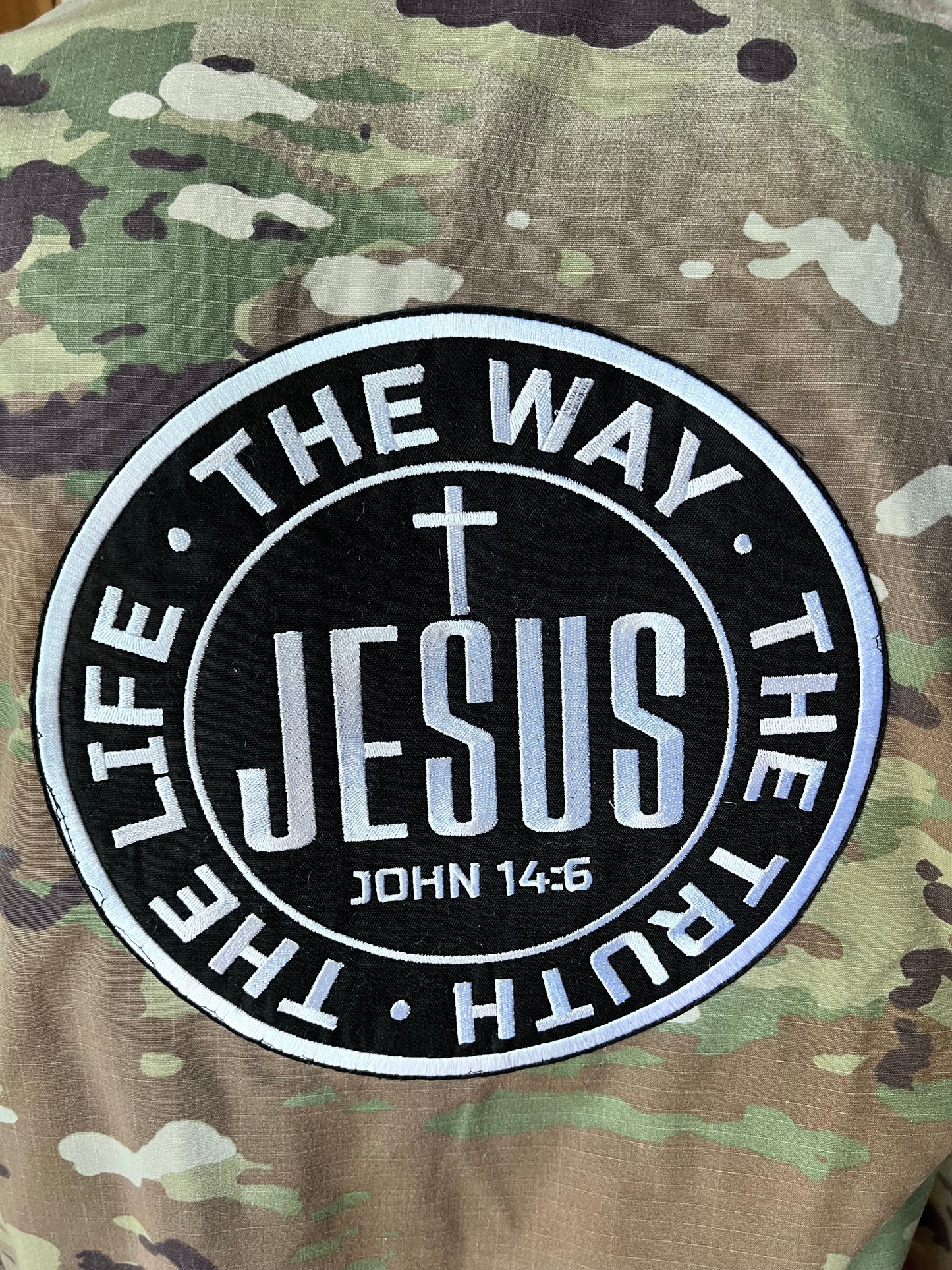 One of a Kind Camo Jacket Designed with Patriotism and Faith