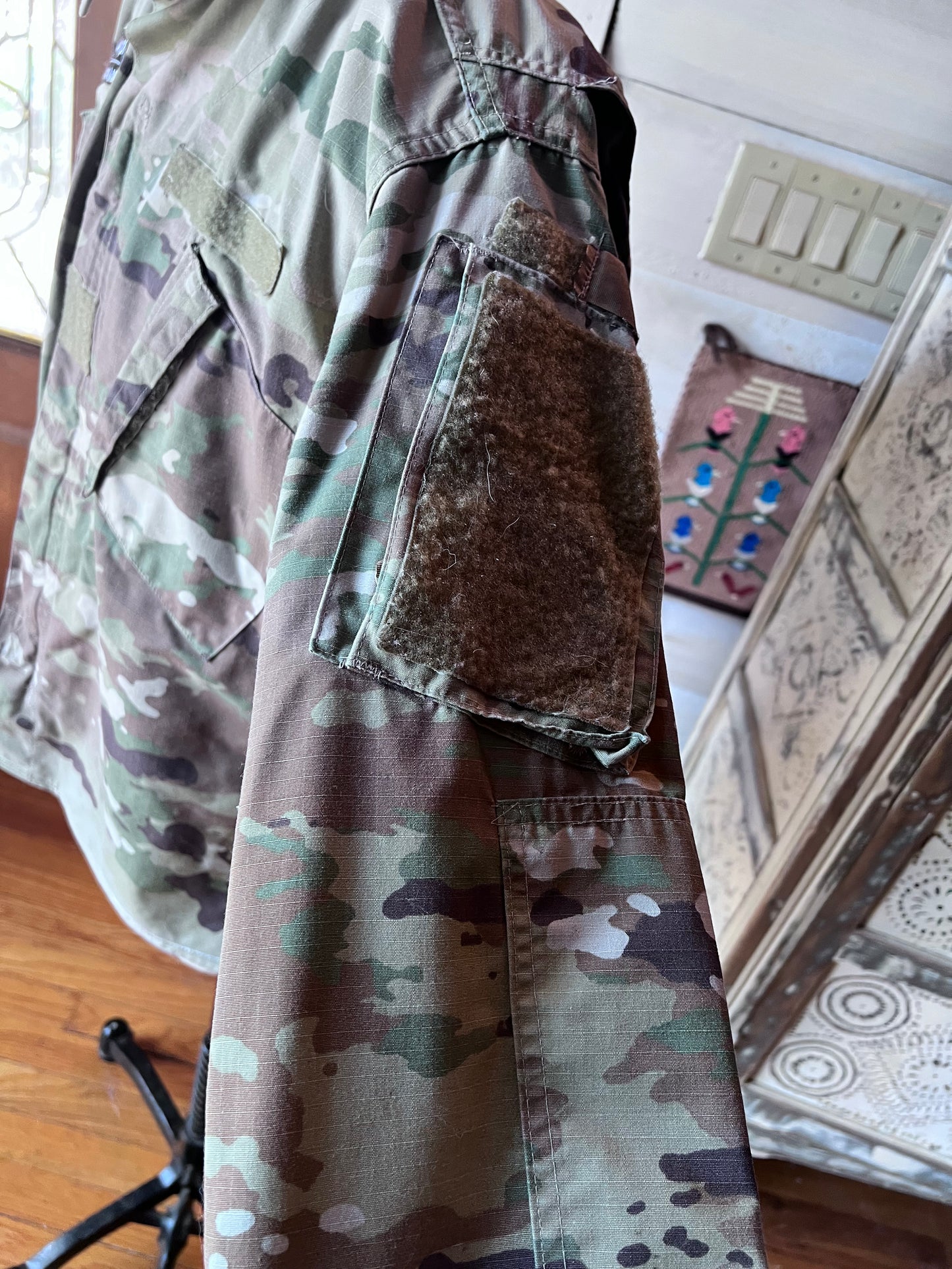 One of a Kind Camo Jacket Designed with Patriotism and Faith