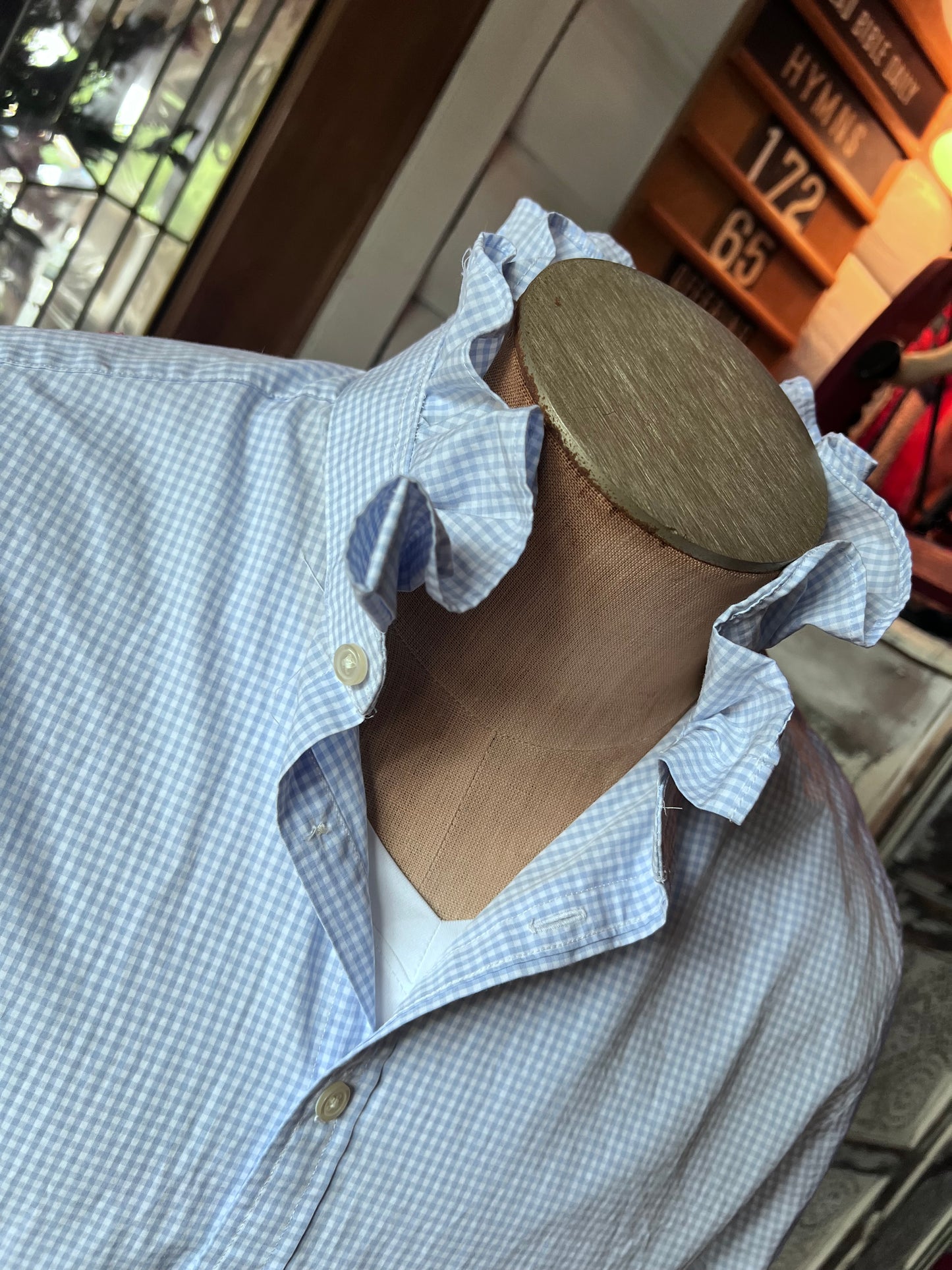 Upcycled Men's Shirt Made for Feminine Style and One of a Kind Sophistication