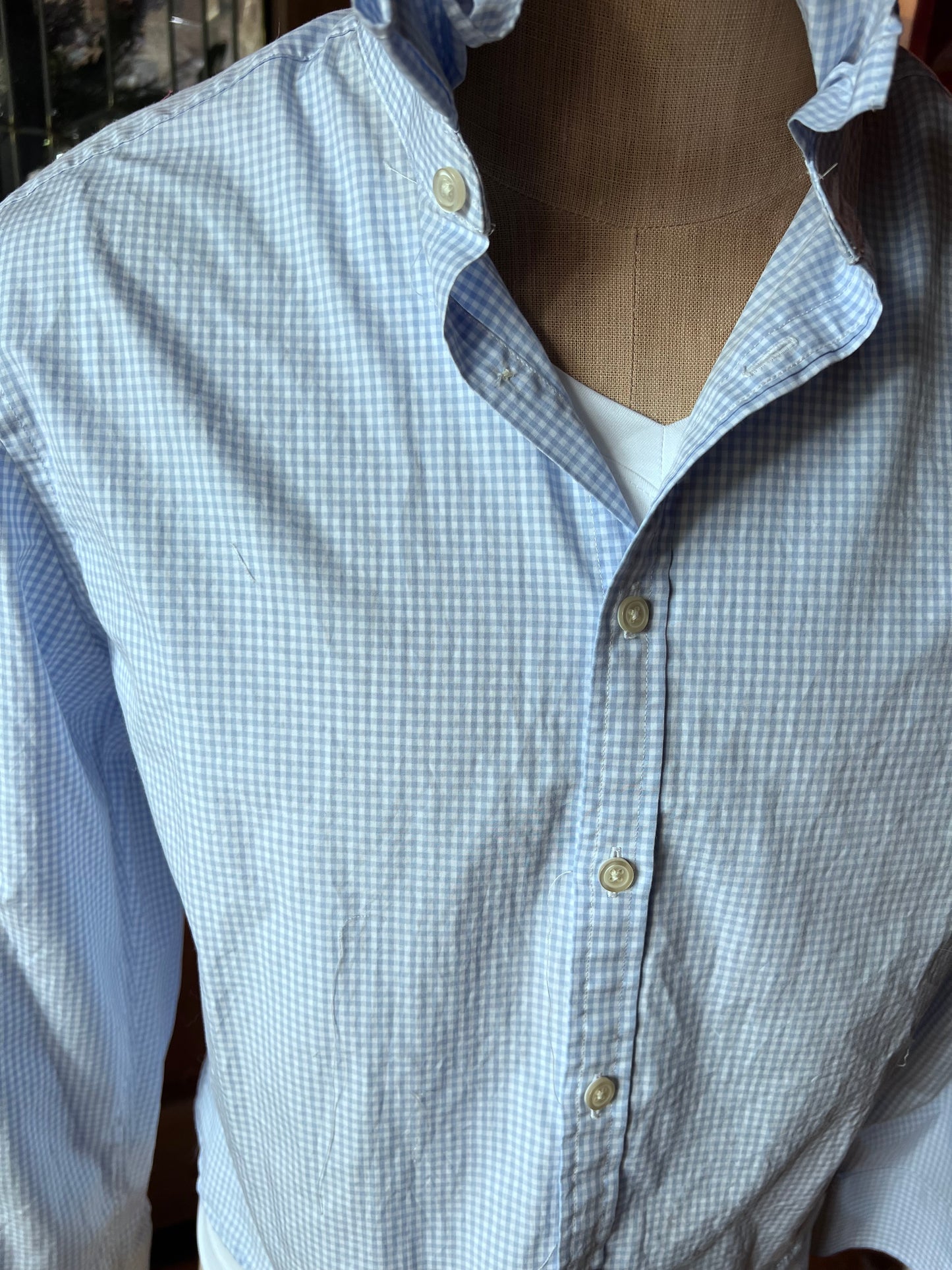Upcycled Men's Shirt Made for Feminine Style and One of a Kind Sophistication